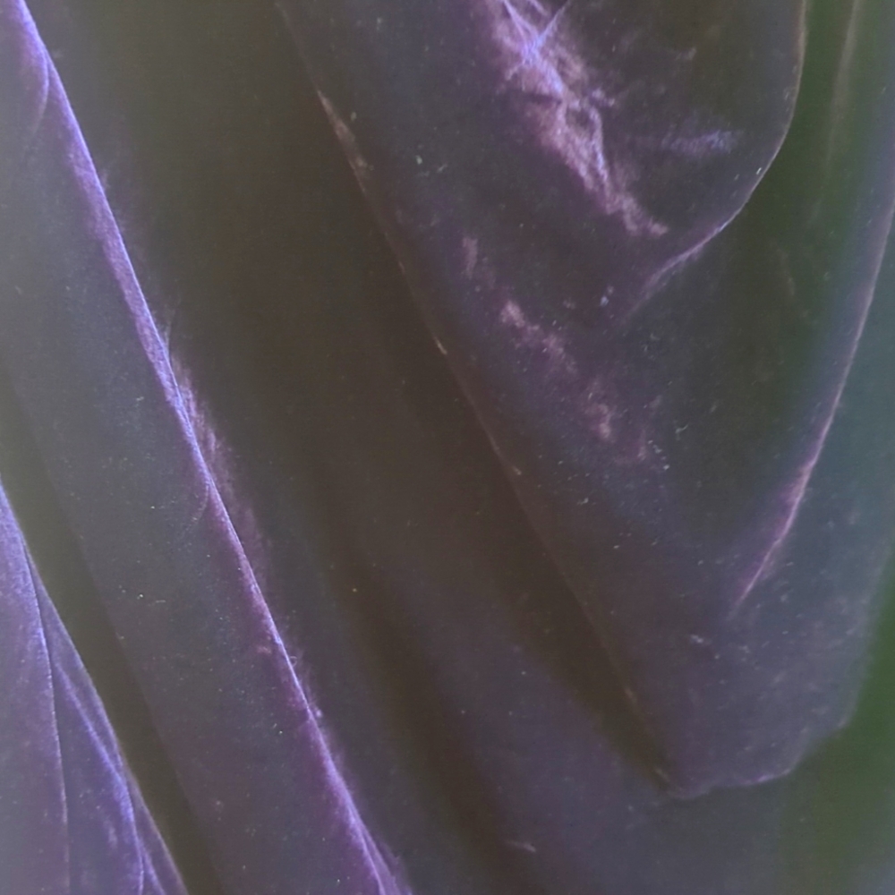 Stunning Bruno Duluc vintage purple velvet maxi dress S/M